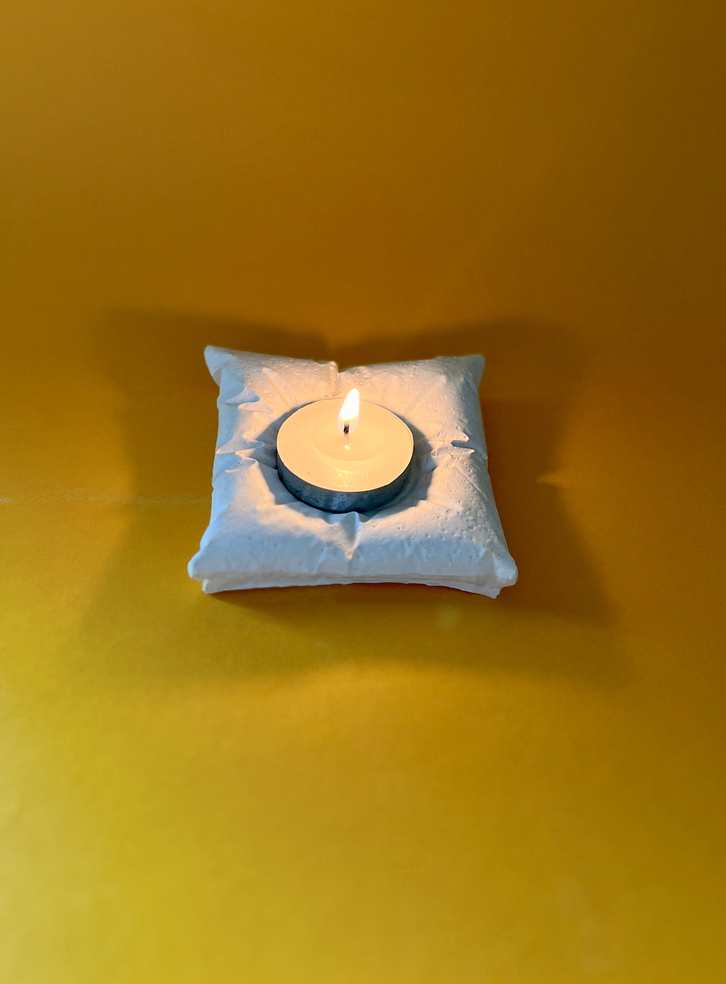 Pillow Candle Holder – Concrete Vessel | Moonglow