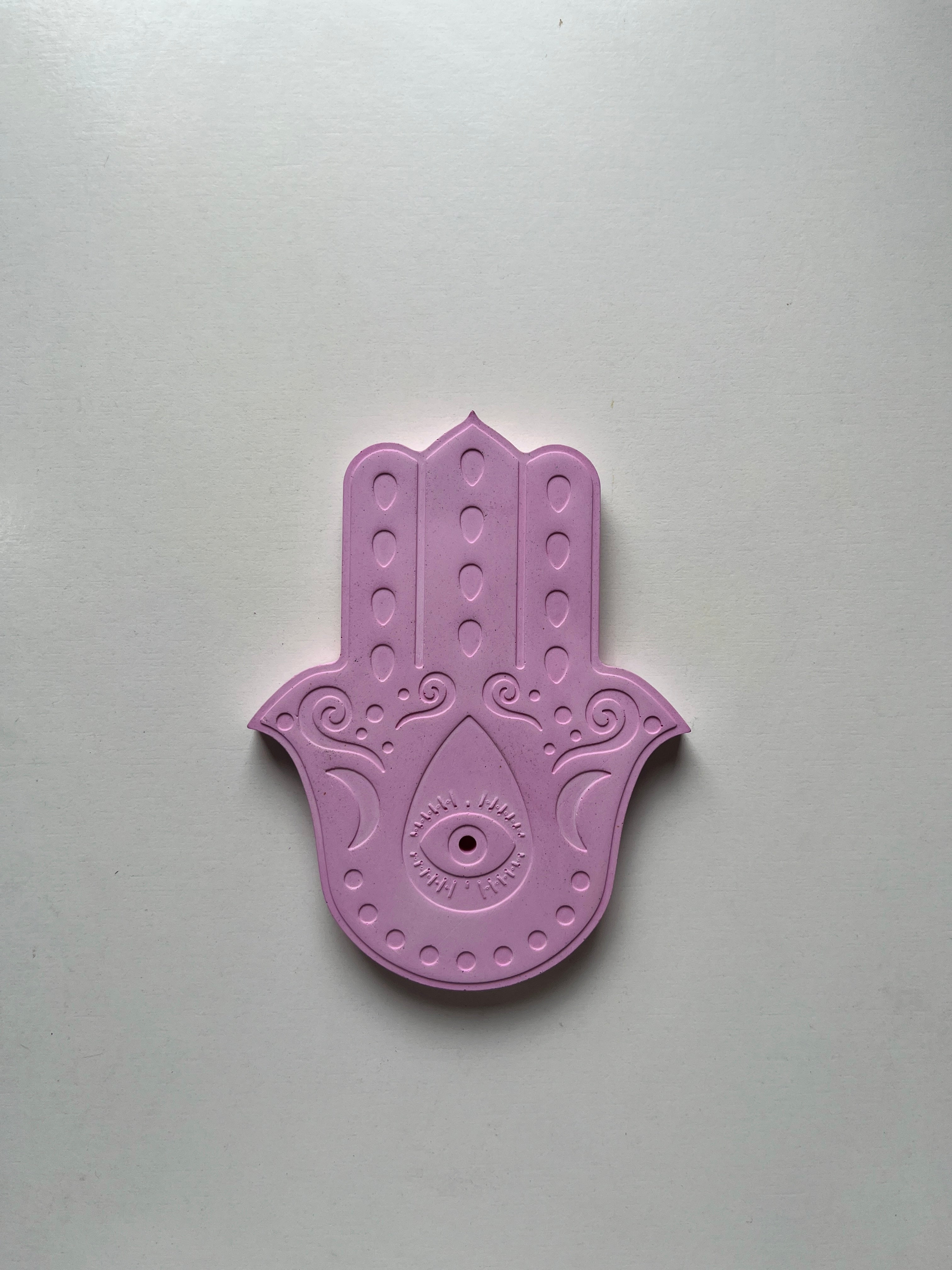 Hamsa Incense Holder – Concrete Vessel | Moonglow