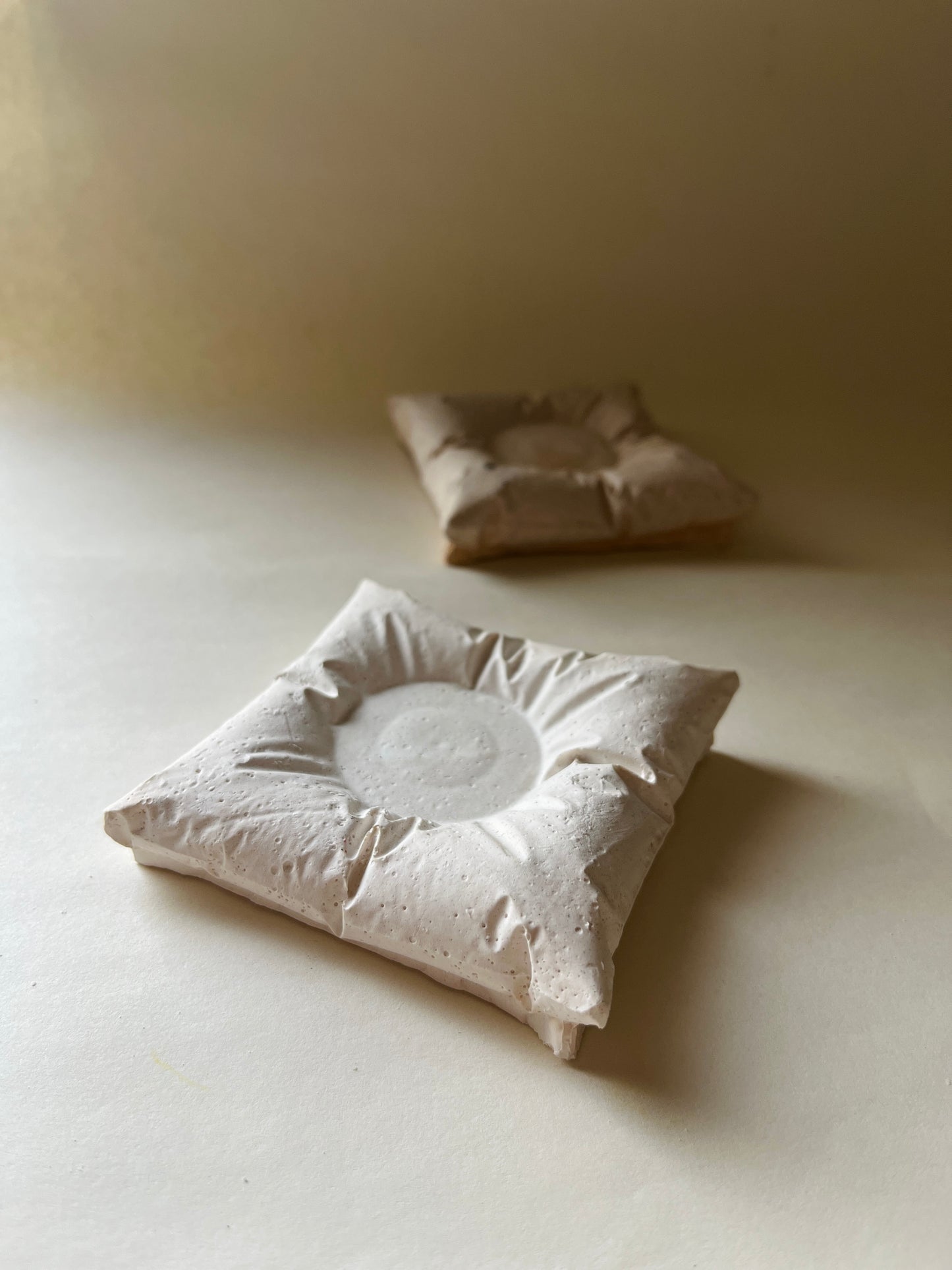 Pillow Candle Holder – Concrete Vessel | Moonglow