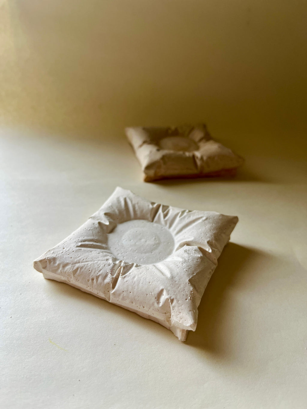 Pillow Candle Holder – Concrete Vessel | Moonglow