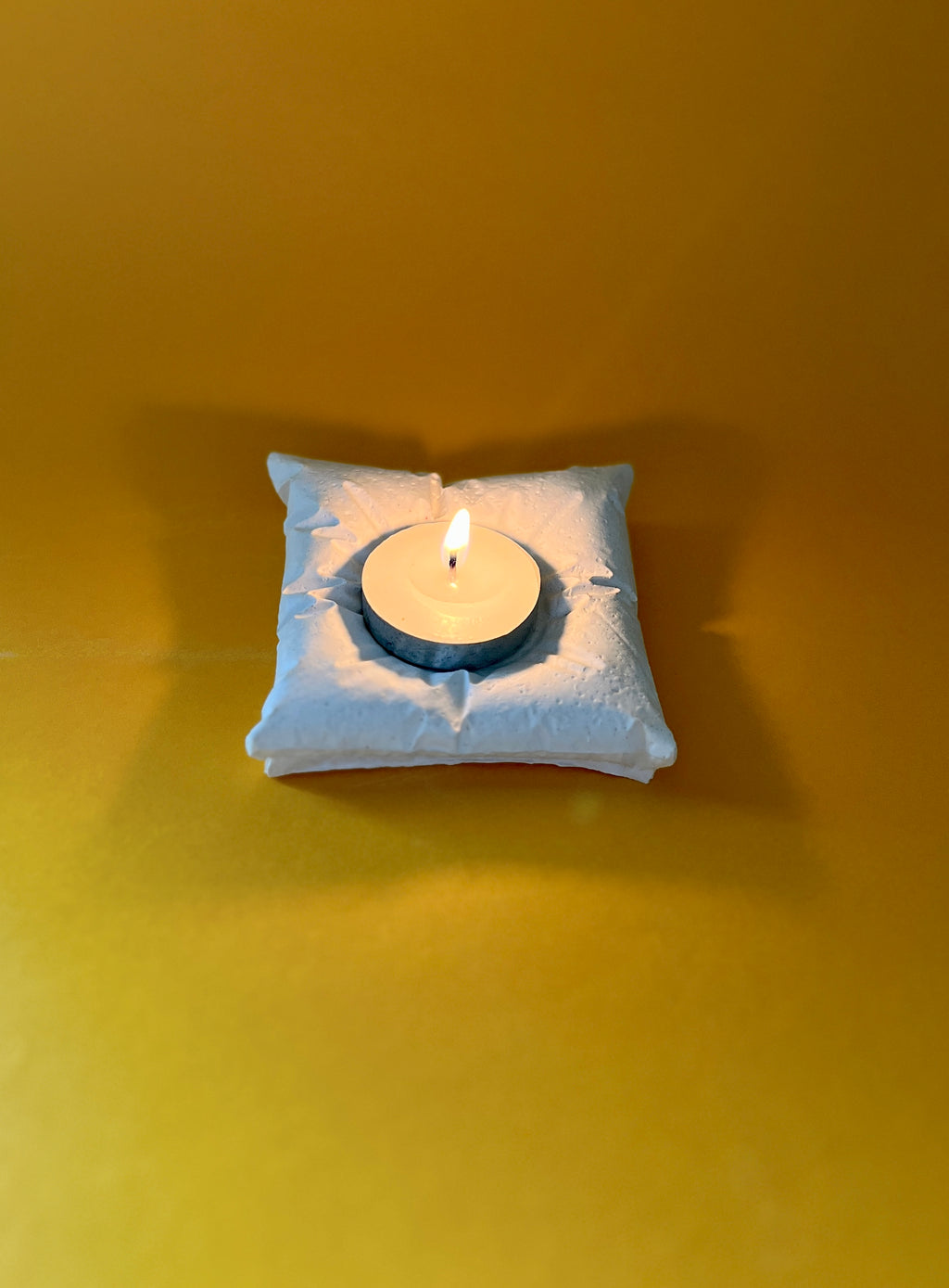 Pillow Candle Holder – Concrete Vessel | Moonglow