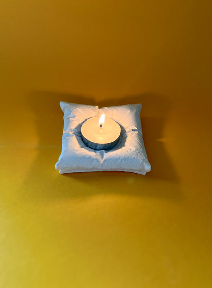 Pillow Candle Holder – Concrete Vessel | Moonglow
